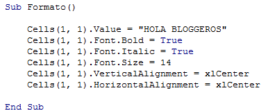 Image añadir formato mediante VBA