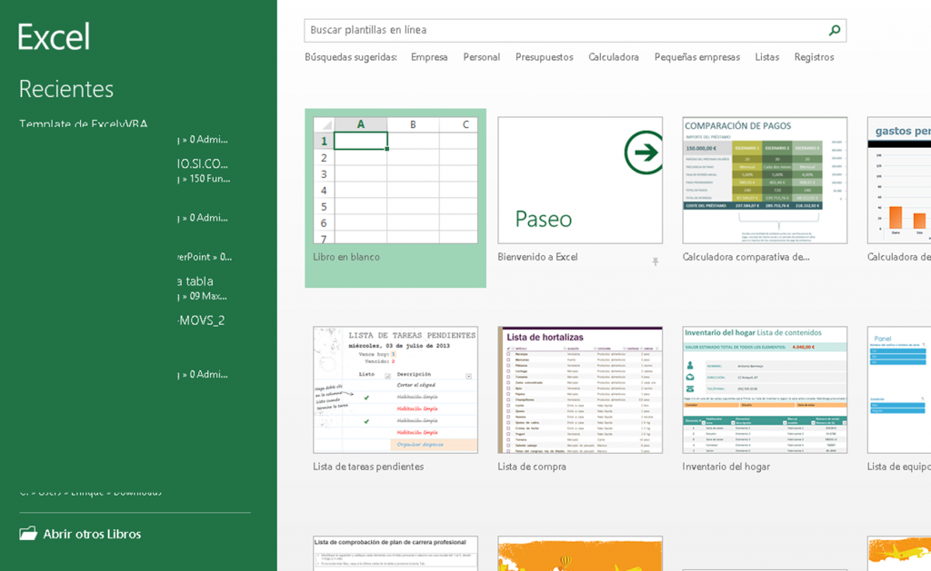 abrir un libro de excel nuevo