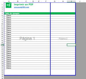saltos de página en Excel
