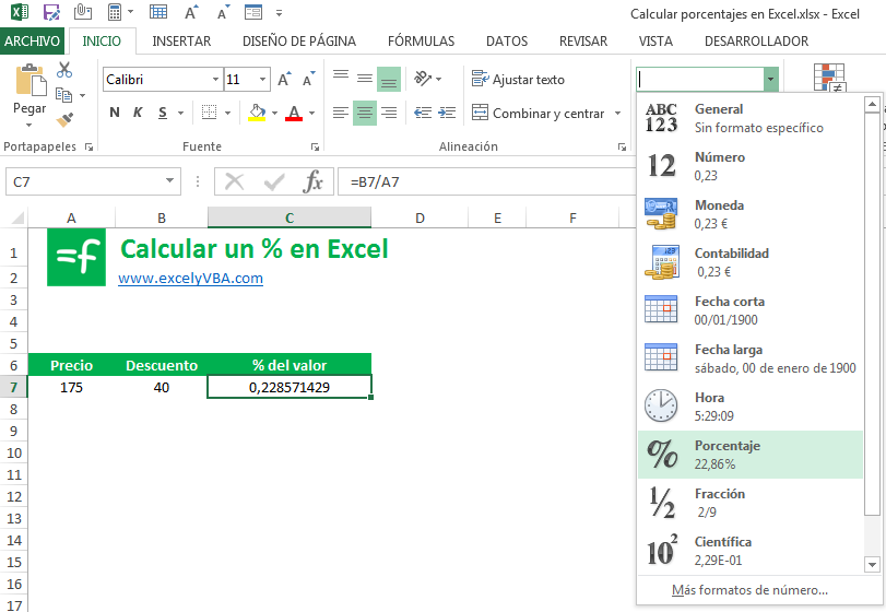 Como Sacar Un Porcentaje En Excel El Método Más Fácil 5396