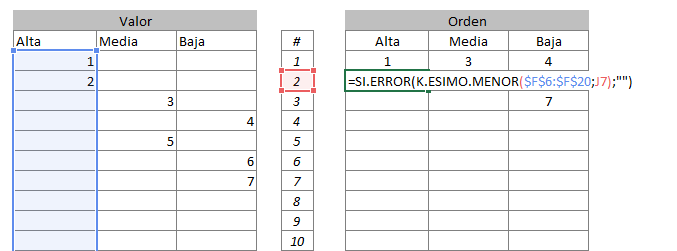 tabla de excel