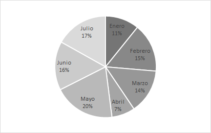 grÃ¡fico excel de quesito