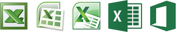 Evolución logos de Excel